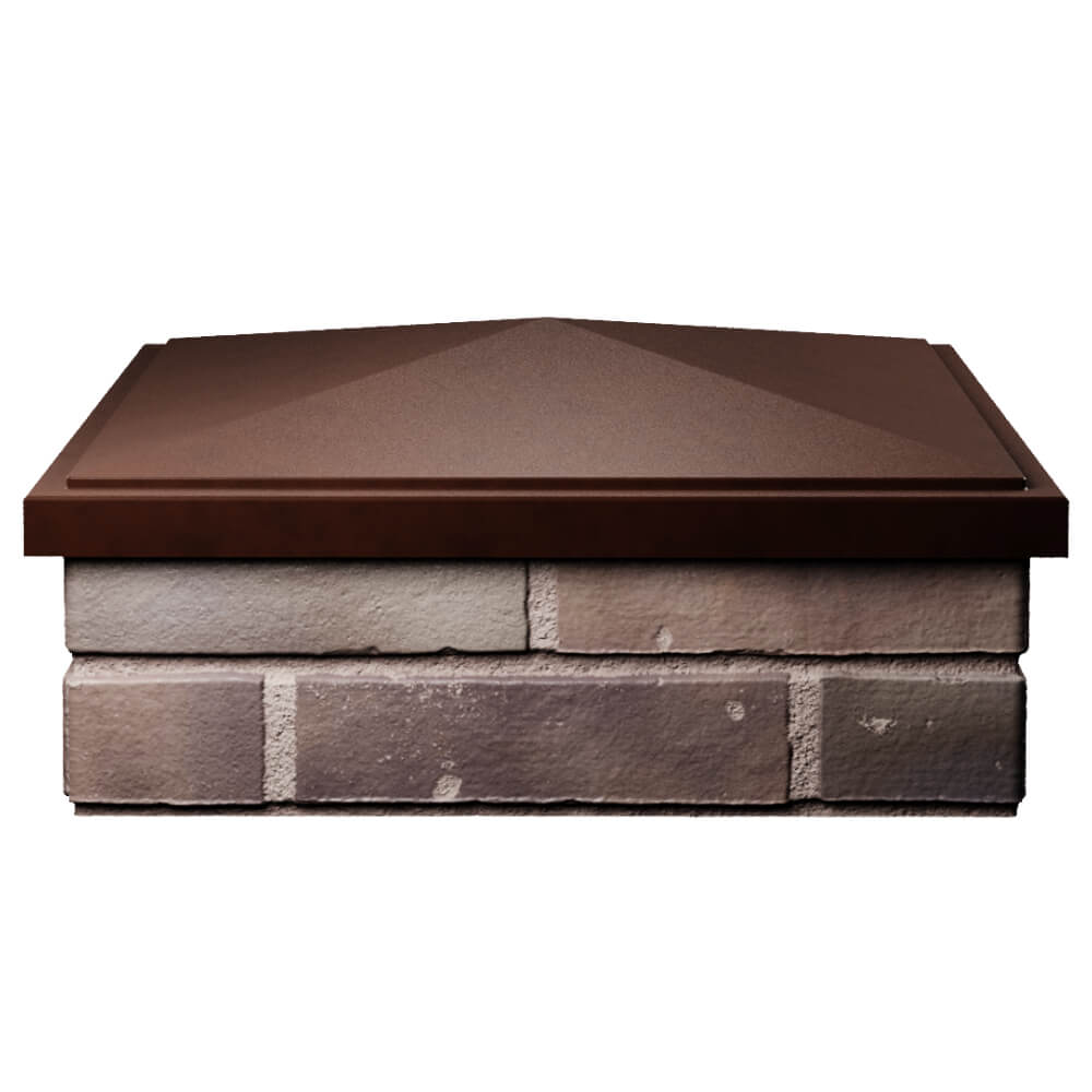 Колпак Zking БонаМоно Коричневый на столб 2х2 кирпича (515х515, 530х530мм) Ачинск фото