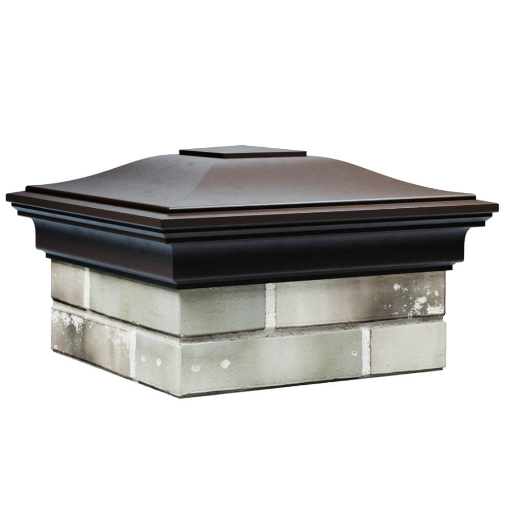 Колпак Zking Монблан Коричневый на столб 1.5х1.5 кирпича (385х385мм) в Ачинске фото