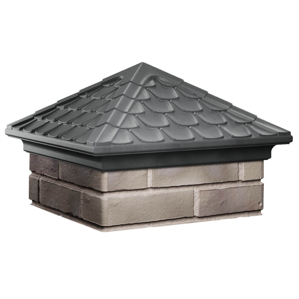 Колпак Zking Эльбрус Серый на столб 1.5х1.5 кирпича (385х385мм) в Ачинске фото