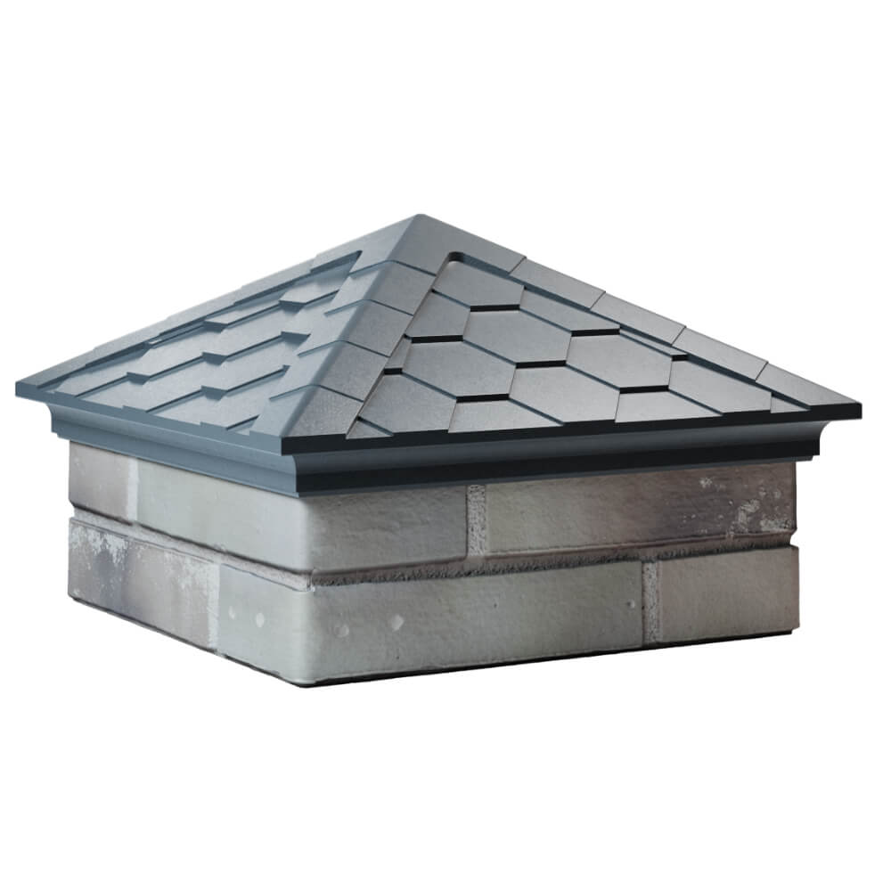 Колпак Zking Эверест Серый на столб 1.5х1.5 кирпича (390х390мм) в Ачинске фото