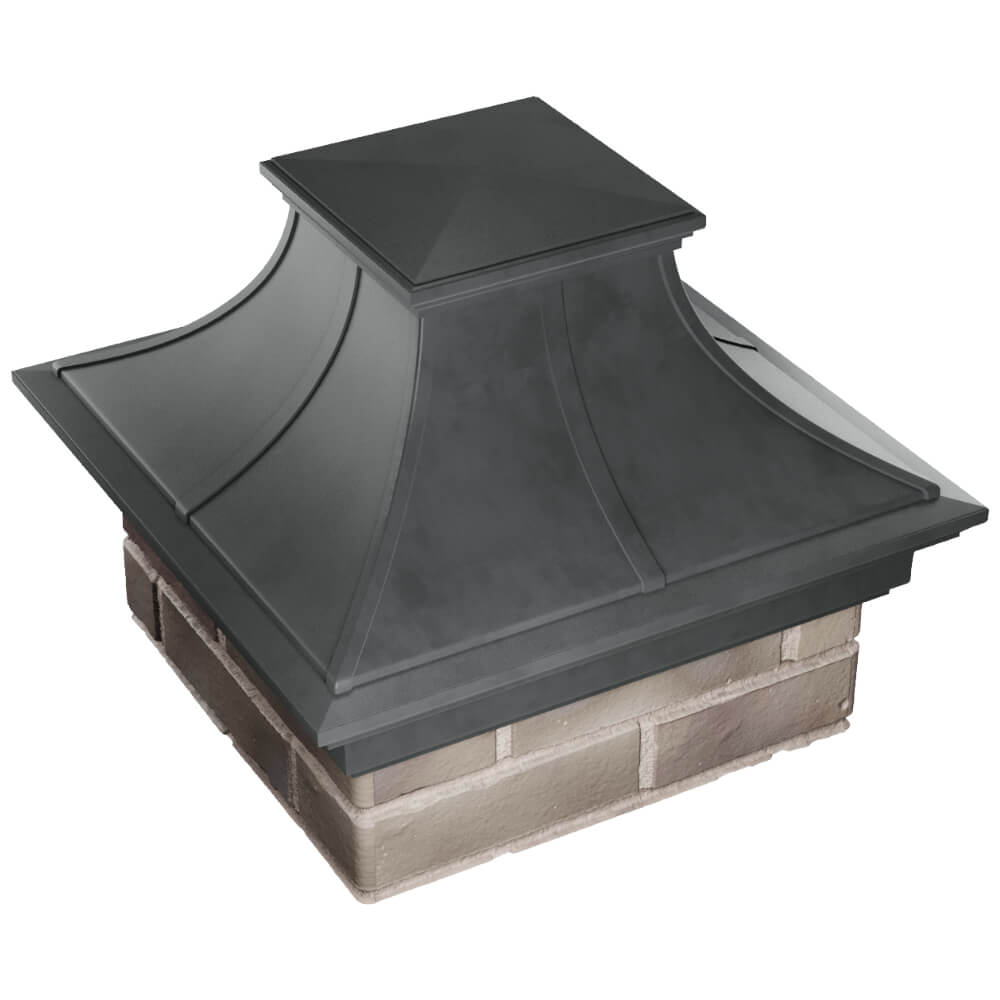 Колпак Zking Монблан Премиум Серый на столб 1.5х1.5 кирпича (385х385мм) в Ачинске фото