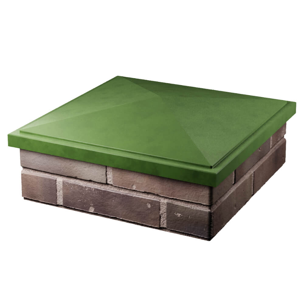 Колпак Zking БонаМоно Зеленый на столб 2х2 кирпича (515х515, 530х530мм) в Ачинске фото