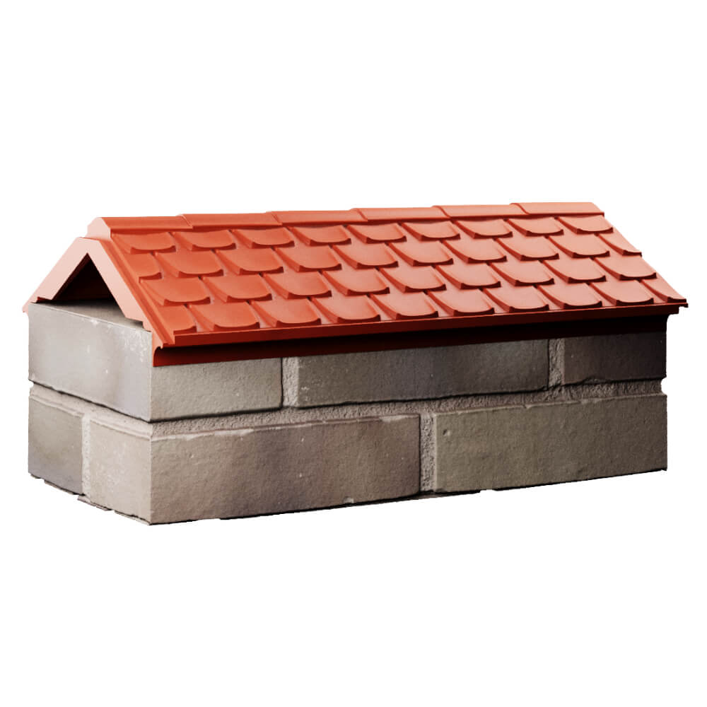 Парапет Zking Эльбрус Красный с посадкой на 1 кирпич (255мм) Ачинск фото