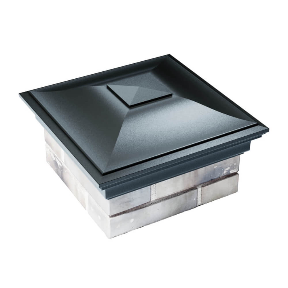 Колпак Zking Монблан Черный на столб 1.5х1.5 еврокирпича 0.7НФ (355х355мм) в Ачинске фото