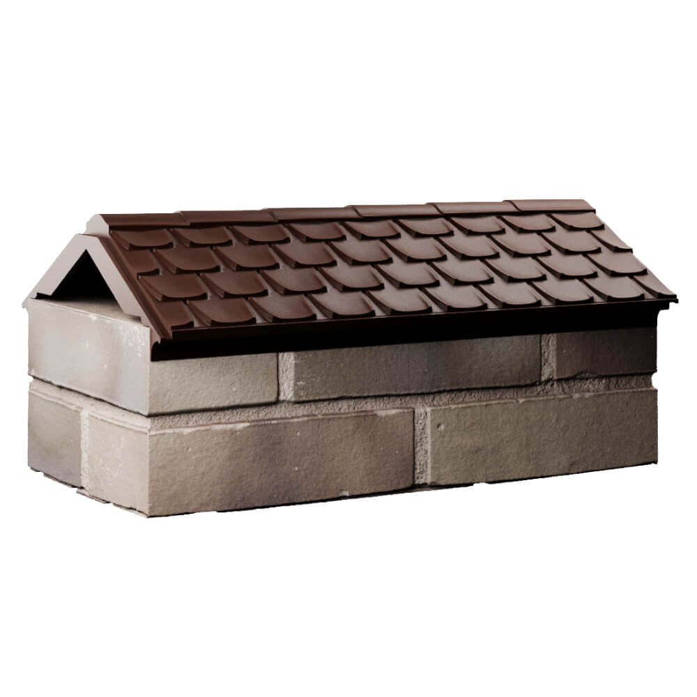 Парапет Zking Эльбрус Коричневый с посадкой на 1 кирпич (255мм) Ачинск фото