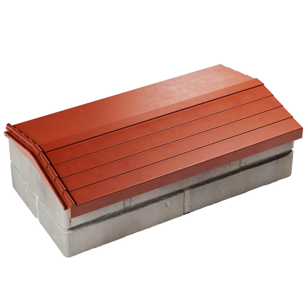 Парапет Zking Бона ХайТек Красный с посадкой на 1 кирпич (200/225/255мм) в Ачинске фото