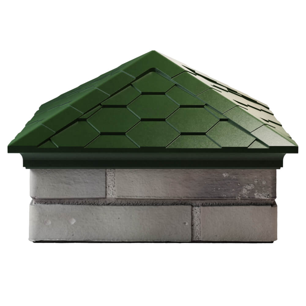 Колпак Zking Эверест Зеленый на столб 1.5х1.5 кирпича (390х390мм) Ачинск фото