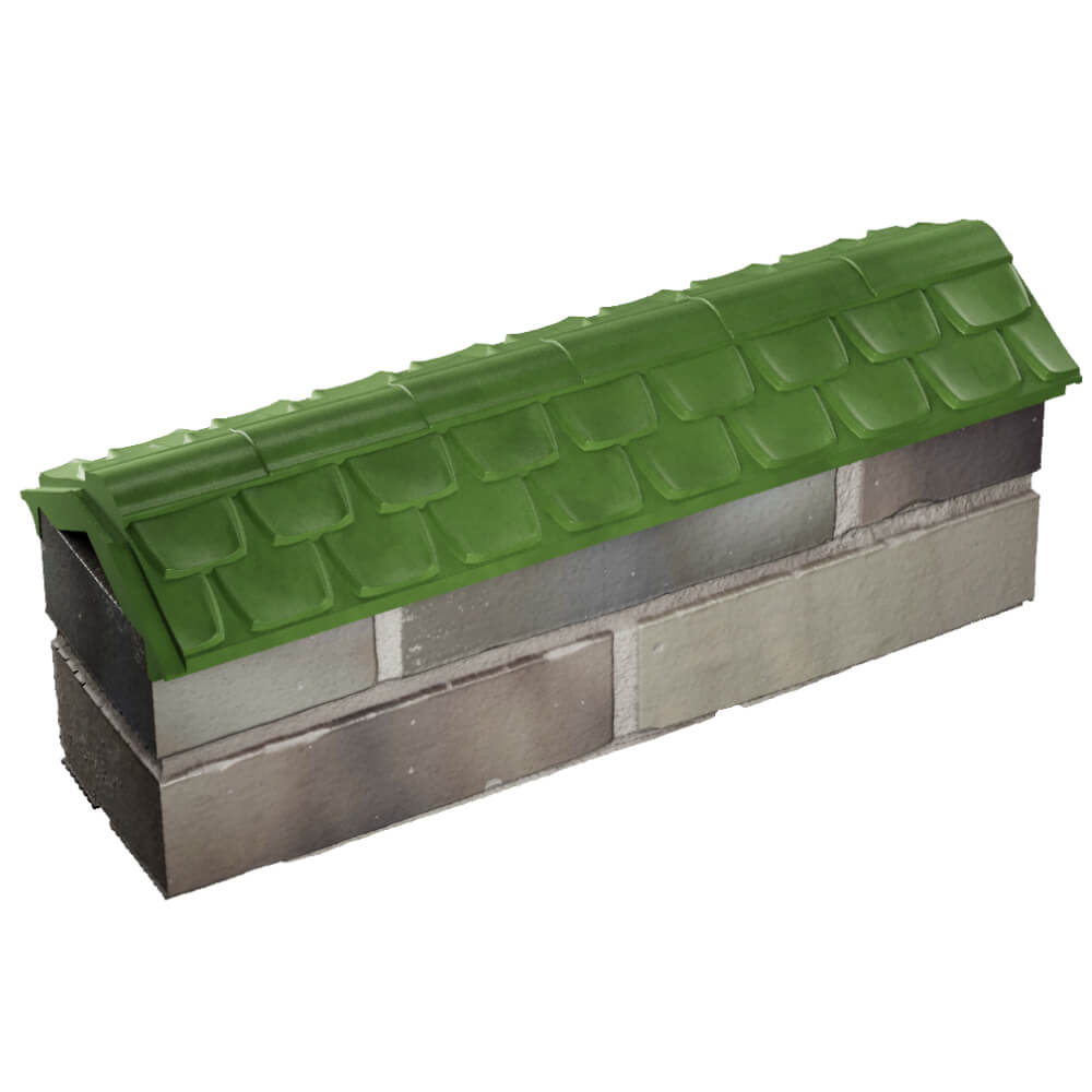 Парапет Zking Эльбрус Зеленый с посадкой на 0.5 кирпича (130мм) в Ачинске фото